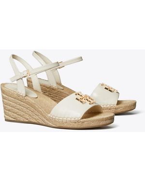 Tory Burch Damen Eleanor Espadrille Mit Keilabsatz - Weiß