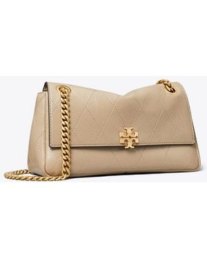 Tory Burch Damen Kleine Gesteppte Charlie Schultertasche - Natur