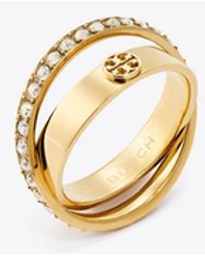 Tory Burch Icon Doppelring Mit Pavé - Mettallic