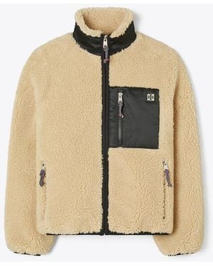 Tory Burch Colorblock-Fleecejacke - Mettallic