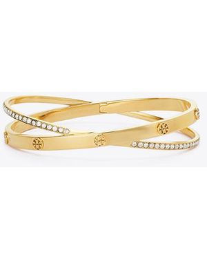 Tory Burch Icon Doppelarmreif Mit Pavé - Mettallic