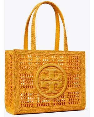 Tory Burch Small Ella Hand-Crocheted Tote - Orange