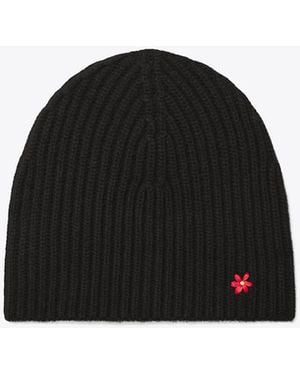 Tory Burch Damen Mütze Aus Kaschmir - Schwarz