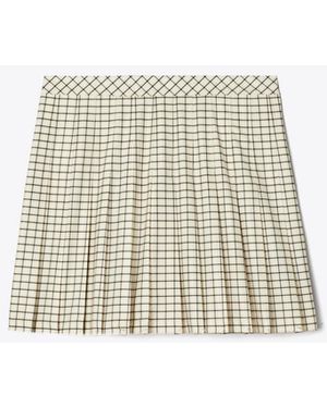 Tory Sport Damen Bedruckter Tennisrock Mit Falten - Natur