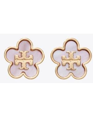 Tory Burch Damen Forget Me Not Blumenohrstecker - Weiß