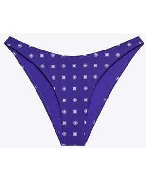 Tory Burch Damen Hochgeschnittenes Bikinihöschen - Lila