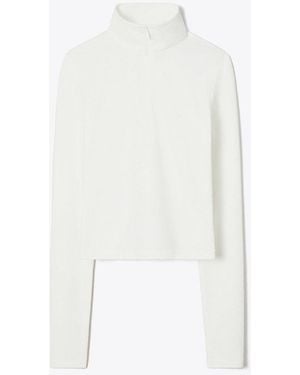 Tory Burch Cropped Jacquard Top - White