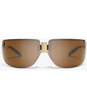 Tory Burch Shield Runway Sunglasses - Natural