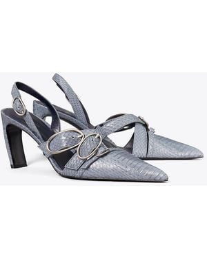 Tory Burch Slingback Mit Mehreren Schnallen - Blau