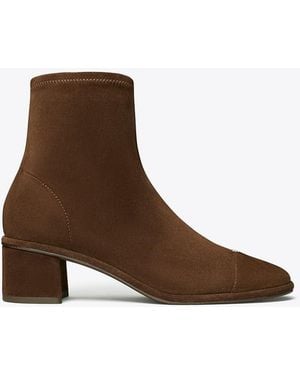 Tory Burch Stiefelette Mit Zehenkappe Und Absatz - Braun