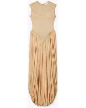 Tory Burch Draped Jersey Dress - Natural