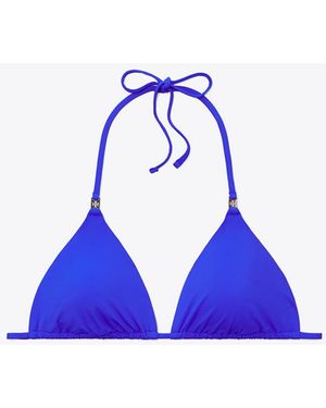 Tory Burch Damen Einfarbiges Bikinioberteil - Blau