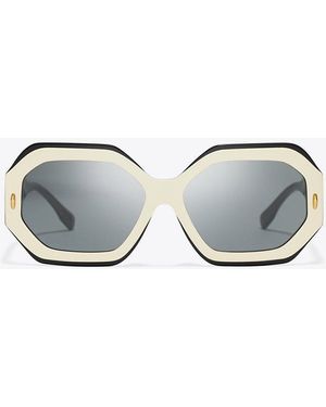 Tory Burch Layered Geometric Acetate Sunglasses - Gray