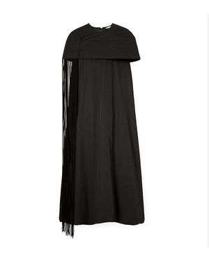 Tory Burch Kleid Aus Baumwollpopeline Mit Abnehmbarem Cape - Schwarz