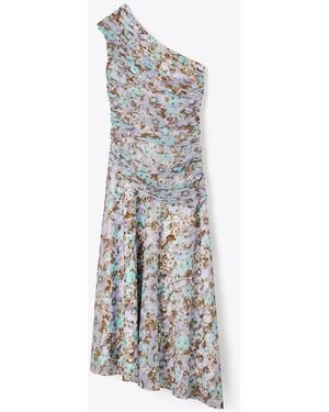 Tory Burch Damen Einschultriges Kleid Mit Print - Grau