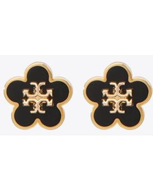 Tory Burch Damen Forget Me Not Emaille-Ohrstecker - Weiß