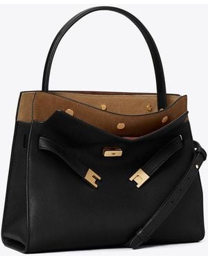Tory Burch Damen Kleine Lee Radziwill Double Bag - Schwarz