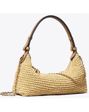 Tory Burch Damen Gehäkelte Fleming Pochette - Natur