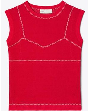 Tory Burch Meshtop Aus Baumwolle Und Nylon - Rot