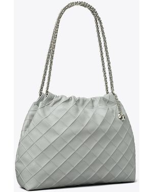 Tory Burch Fleming Drawstring Bag - Gray