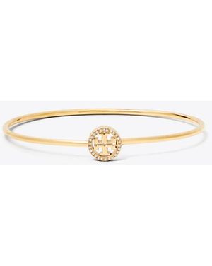 Tory Burch Damen Icon Pavé-Scharnierarmreif - Mettallic