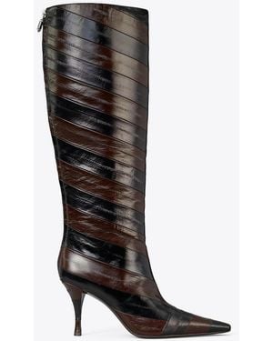Tory Burch Hoher Charlie Stiefel - Schwarz