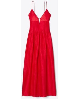 Tory Burch Damen Leinenkleid - Rot