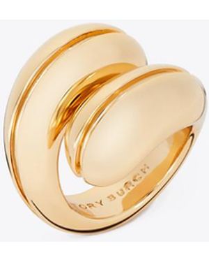 Tory Burch Damen Ring Mit Piercingdetail - Mettallic