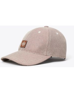 Tory Burch Damen Zweifarbige Baseballkappe Aus Canvas - Rot