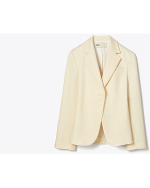 Tory Burch Cinched Twill Blazer - White