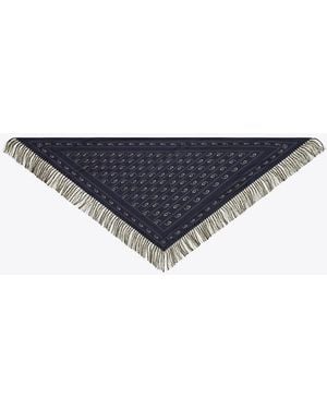 Tory Burch Silk Triangle Scarf - Blue