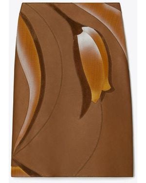 Tory Burch Embroidered Skirt - Brown