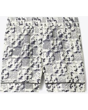 Tory Burch Silk Camp Short - White