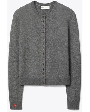 Tory Burch Damen Cardigan Aus Kaschmir Und Seide - Grau
