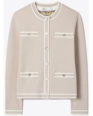 Tory Burch Damen Kendra Cardigan - Natur