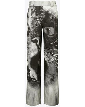 Tory Burch Cat Printed Cargo Pant - Multicolour