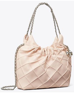 Tory Burch Damen Fleming Mini Bag Mit Tunnelzug - Natur