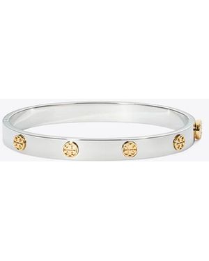 Tory Burch Damen Icon Scharnierarmreif - Weiß