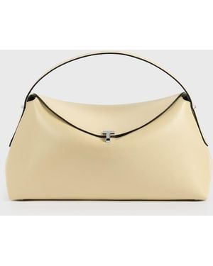 TOTEME T-Lock Leather Top Handle - Natural