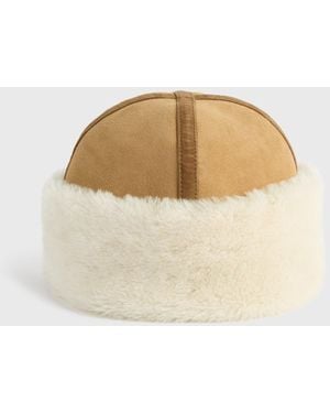 TOTEME Shearling Winter Hat - White
