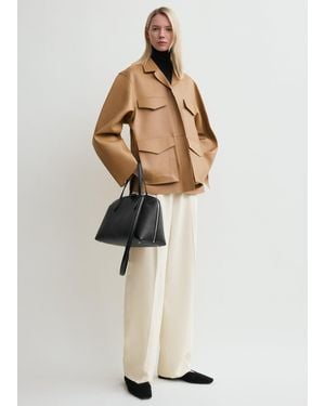 TOTEME Army Leather Jacket - Natural