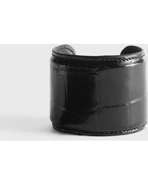 TOTEME Croco-Embossed Cuff - Black