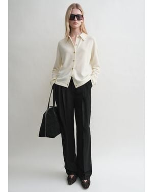 TOTEME Raglan-Sleeve Cashmere Cardigan - White
