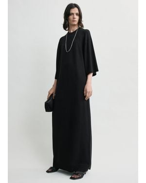 TOTEME Merino Knit Tee Dress - Black