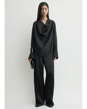 TOTEME Cowl Blouse - Black