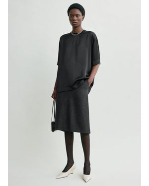TOTEME Twill Suit Skirt Charcoal - Multicolour