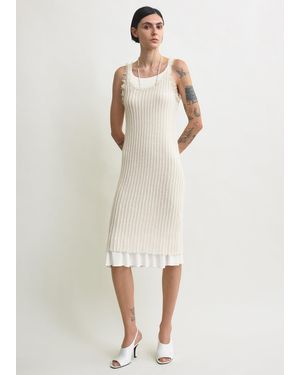 TOTEME Mohair Knit Tank Dress - Natural