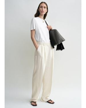 TOTEME Double-Pleat Fluid Trousers - White