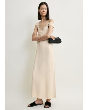 TOTEME V-Neck Raw Slip Dress - Natural