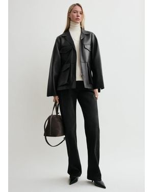 TOTEME Army Leather Jacket - Black